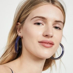 Alison Lou Mediun Navy Blue LOUCITE earrings